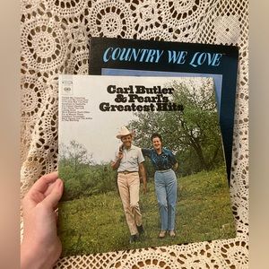 Carl and Pearl Butler - Vintage Vinyl Records - 2 Albums